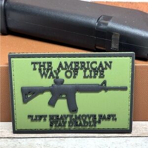 Assault Rifle PVC Patch - Tactical Sniper Patch - AR15 American Morale Patch